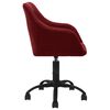 vidaXL Chaises pivotantes &agrave; manger lot de 2 Rouge bordeaux Tissu