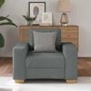 vidaXL Fauteuil Gris foncé 60 cm Tissu