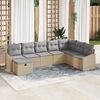 vidaXL Ensemble de canap&eacute; de jardin 8 pcs Beige 55 x 62 x 69 cm