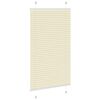 vidaXL Store pliss&eacute; cr&egrave;me 75x100 cm largeur du tissu 74,4 cm polyester