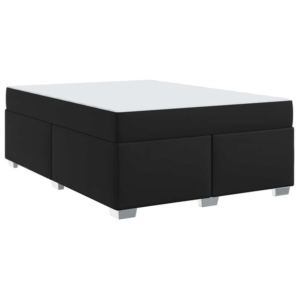 vidaXL Cadre de lit avec matelas Noir 160 x 200 cm tissu