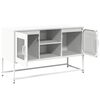 vidaXL Meuble TV blanc 100,5x39x60,5 cm acier