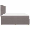 vidaXL Sommier &agrave; lattes de lit avec matelas Taupe 180x200 cm Tissu