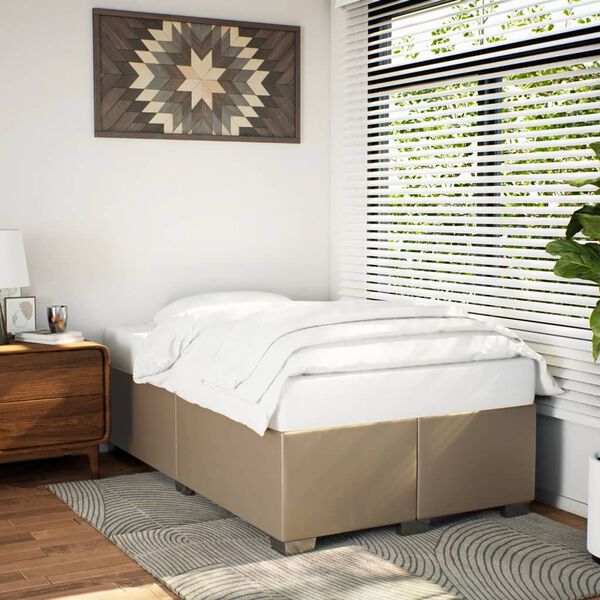 vidaXL Cadre de lit sans matelas cappuccino 120x200 cm similicuir