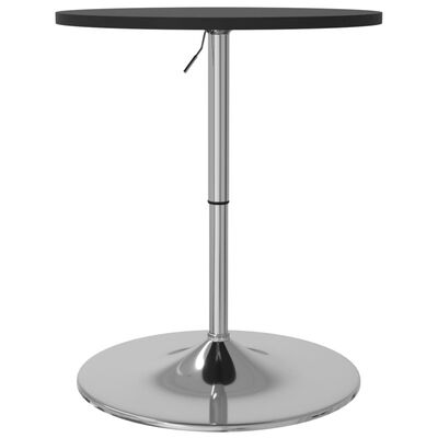 vidaXL Table de bar noir 60x60x90 cm bois d'ingénierie et acier chromé