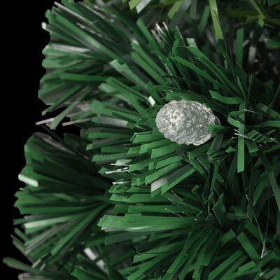 vidaXL Arbre de Noël pré-éclairé avec support 180 cm fibre optique