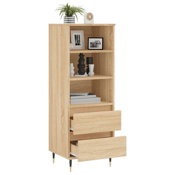 vidaXL Buffet haut Ch&ecirc;ne sonoma 40x36x110 cm Bois d'ing&eacute;nierie