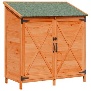 vidaXL Abri de jardin Marron 106 x 56 x 113,5 cm Bois d'ing&eacute;nierie