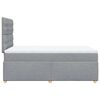 vidaXL Sommier &agrave; lattes de lit et matelas gris clair 120x190 cm tissu