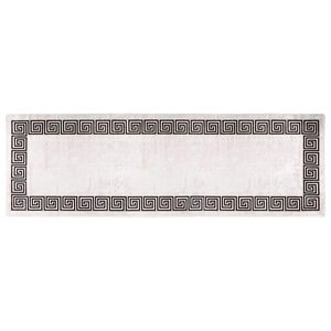 vidaXL Tapis lavable 80x300 cm Beige clair