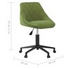 vidaXL Chaise pivotante de salle à manger Vert clair Velours
