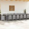 vidaXL Ensemble de salle &agrave; manger de jardin avec coussins 17 pcs