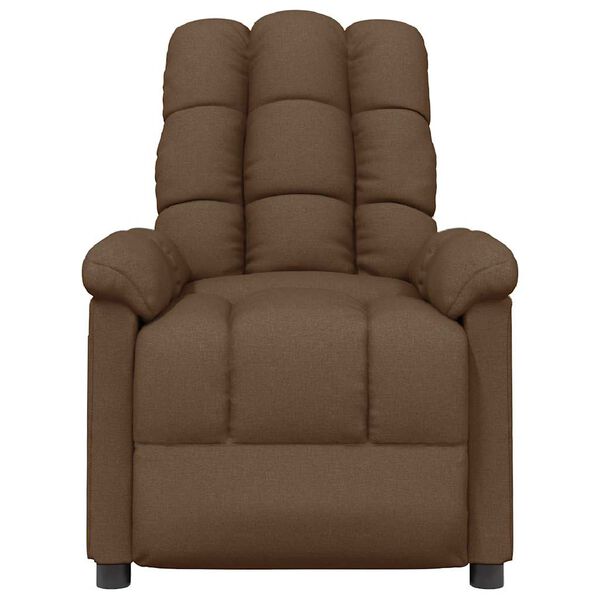 vidaXL Fauteuil de massage Marron Tissu