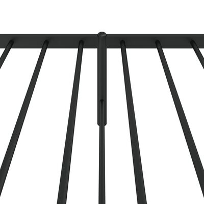 vidaXL Cadre de lit métal sans matelas avec tête de lit noir 100x200cm