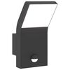 vidaXL Applique murale LED d'ext&eacute;rieur avec capteurs noir