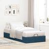 vidaXL Cadre de lit ottoman sans matelas bleu fonc&eacute; 90x200 cm velours