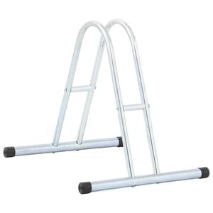 vidaXL Support de v&eacute;lo au sol autoportant pour 1 v&eacute;lo acier galvanis&eacute;
