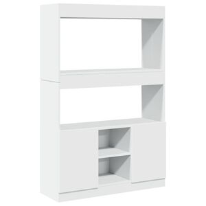 vidaXL Buffet haut blanc 92x33x140 cm bois d'ing&eacute;nierie