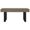 vidaXL Table basse Gris et noir 90x45x40 cm MDF et fer
