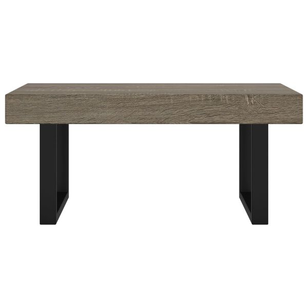 vidaXL Table basse Gris et noir 90x45x40 cm MDF et fer