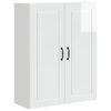 vidaXL Meuble mural PORTO Blanc brillant 80 x 31 x 100 cm
