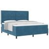 vidaXL Lit &agrave; ressorts avec matelas Bleu 180 x 200 cm Velours
