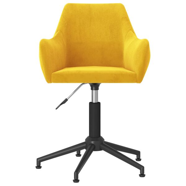 vidaXL Chaises &agrave; manger pivotantes lot de 6 jaune moutarde velours