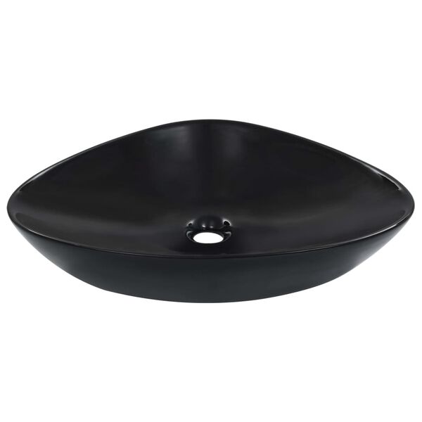 vidaXL Lavabo 58,5 x 39 x 14 cm Céramique Noir