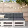 vidaXL Canap&eacute;s centraux avec coussins 2 pcs blanc bois de pin massif