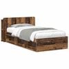 vidaXL Cadre de lit avec rangement Bois ancien 80 x 200 cm