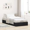vidaXL Cadre de lit ottoman sans matelas noir 100x200 cm tissu