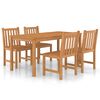 vidaXL Ensemble de salle &agrave; manger de jardin 5 pcs 160x80cm teck massif