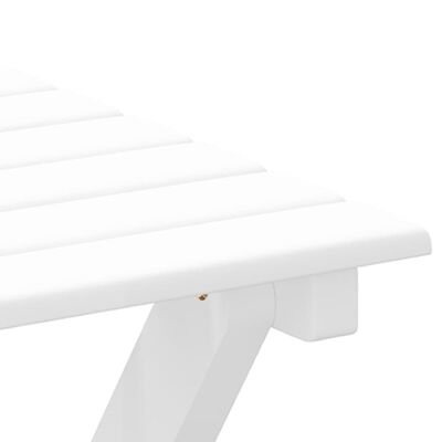 vidaXL Chaises à bascule lot de 2 table pliable blanc massif peuplier