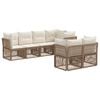 vidaXL Ensemble de canap&eacute; de jardin 7 pc 7-Nombre de places Beige
