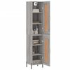 vidaXL Buffet haut Sonoma gris 34,5x34x180 cm Bois d'ing&eacute;nierie
