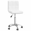 vidaXL Chaise de bureau pivotante Blanc Similicuir