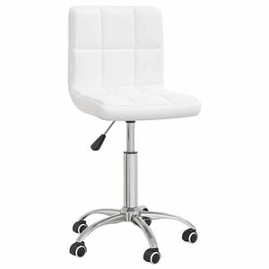 vidaXL Chaise de bureau pivotante Blanc Similicuir