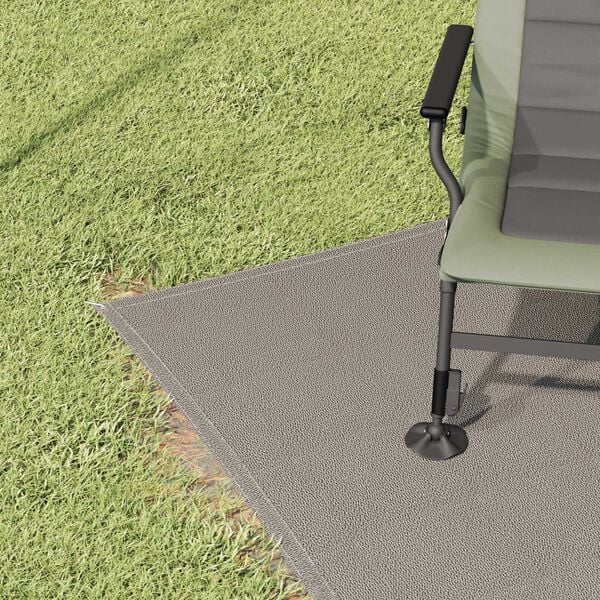 vidaXL Tapis de tente Gris clair 200 x 250 cm Polyéthylène