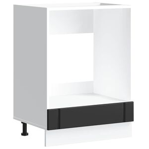 vidaXL Armoire de four Lucca noir bois d'ing&eacute;nierie