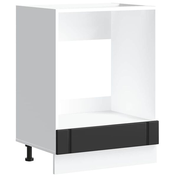 vidaXL Armoire de four Lucca noir bois d'ingénierie