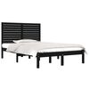 vidaXL Cadre de lit sans matelas noir 135x190 cm bois massif