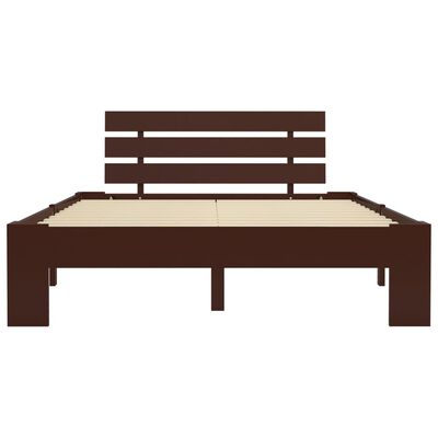 vidaXL Cadre de lit sans matelas marron foncé pin massif 140x200 cm