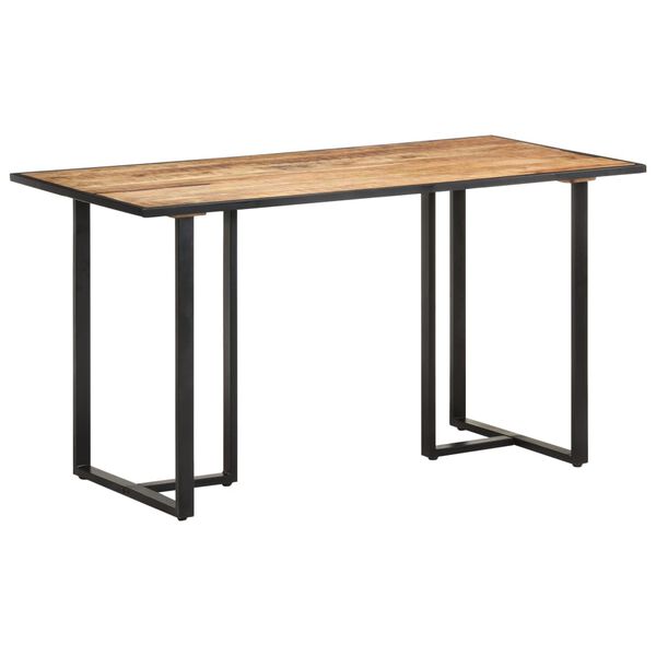 vidaXL Table de salle &agrave; manger 140 cm Bois de manguier brut
