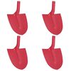 vidaXL T&ecirc;te de pelle 4 pcs Rouge 39,5 x 27,5 cm Acier enduit de poudre