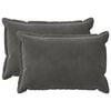 vidaXL Coussin avec oreiller HOUTEN 2 pc Gris fonc&eacute; Fl&oslash;jl
