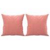 vidaXL Canap&eacute; 3 places oreillers et coussins Rose 180 cm Velours