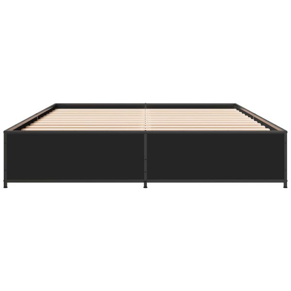 vidaXL Cadre de lit sans matelas noir 120x190 cm