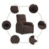 vidaXL Fauteuil inclinable marron tissu microfibre
