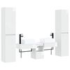 vidaXL Ensemble de mobilier de salle de bain 5 pc Blanc brillant