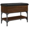 vidaXL Banc &agrave; chaussures ch&ecirc;ne marron 62x32x45 cm bois d'ing&eacute;nierie